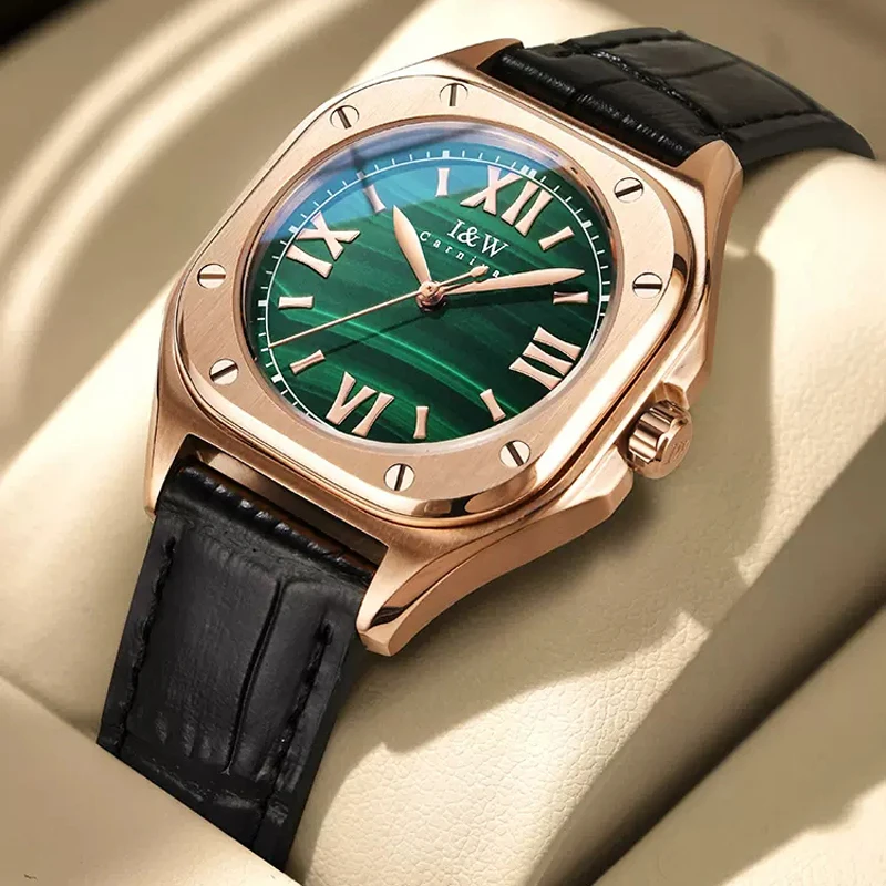 CARNIVAL Square Fashion Forest Green Wristwatch Bracelet Simple Elegant Ladies Quartz Watches For Women reloj para muje New