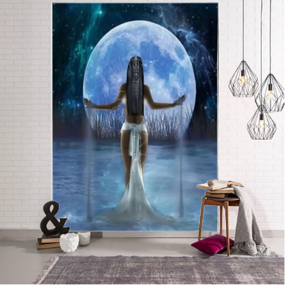 

·Psychedelic sexy girl's back art background decoration tapestry sexy girl art illustration home bedroom decoration tapestry
