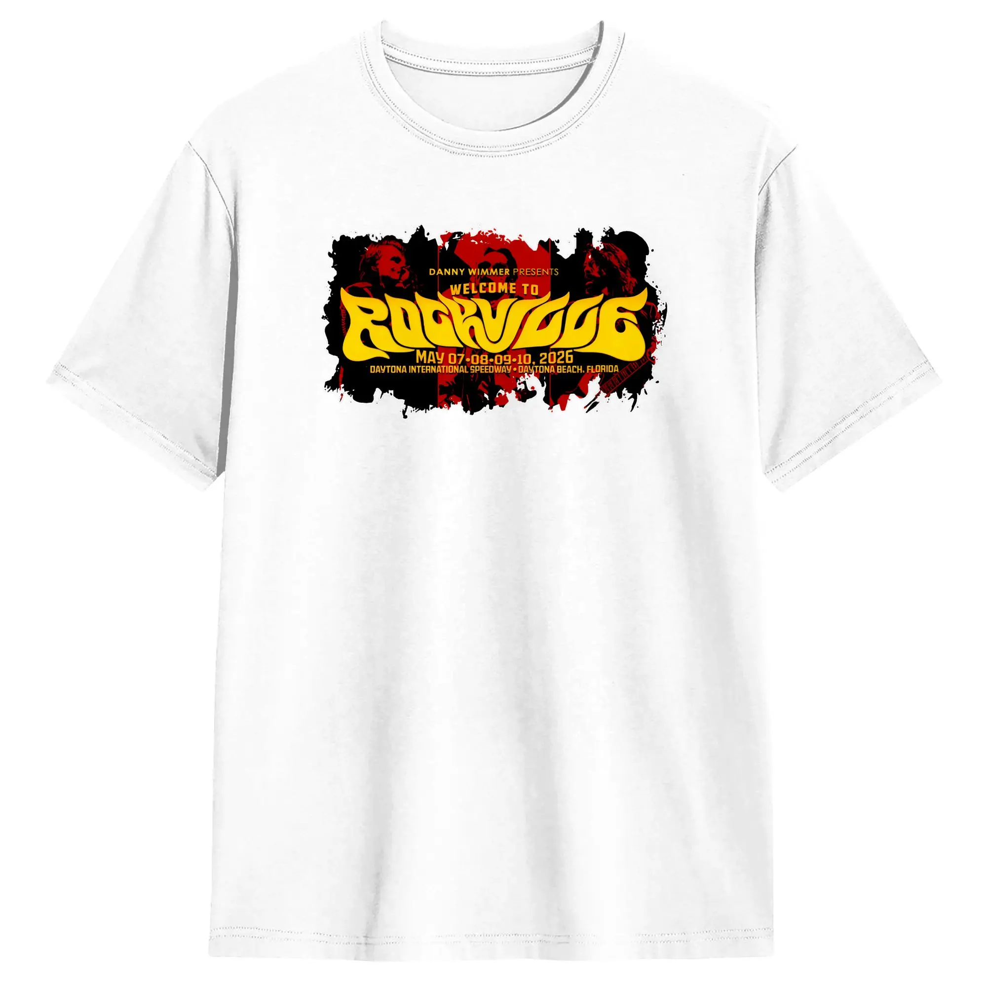 Camiseta Harajuku de verano, camisetas de ocio para fiesta musical de Rockville, camiseta Daytona 100% de algodón para hombre, camisetas baratas