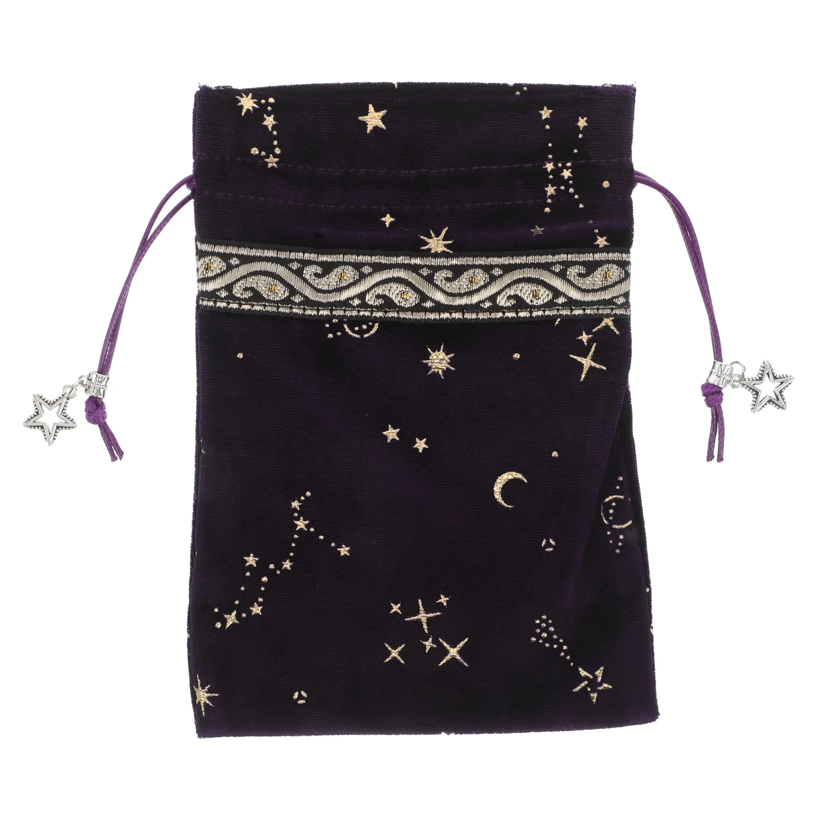 

Star Pattern Soft Drawstring Bag Jewelry Pouch Portable Storage for Crystals Small Keepsakes Party Favors Wedding