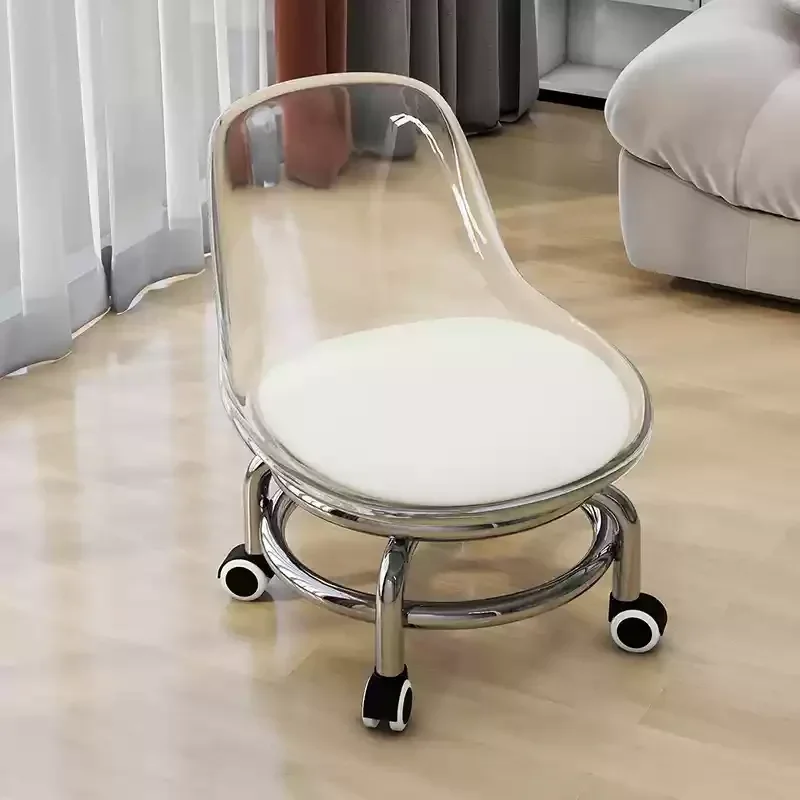 

Pulley low with universal wheel small stool household with backrest chair
