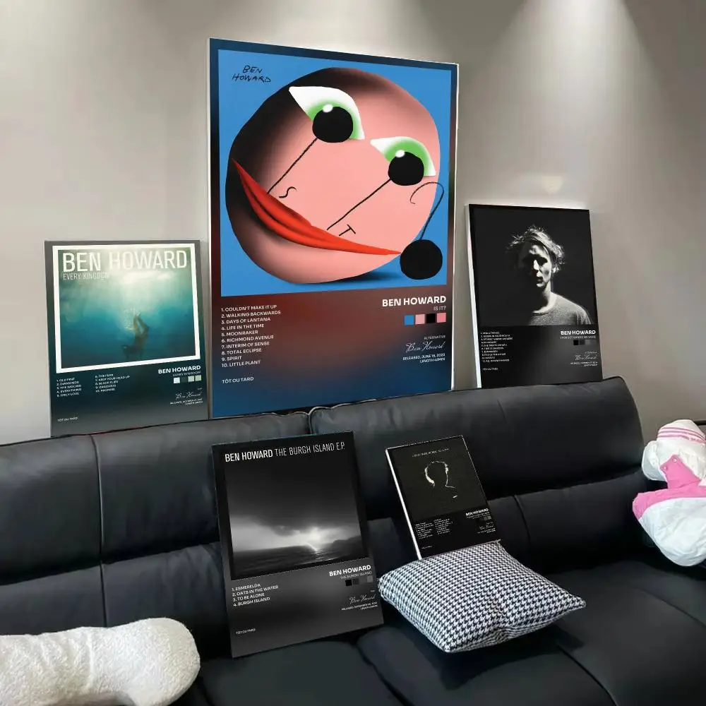 Singer B-Ben Howard Poster Home Wall Decor Artwork Prints for Living Room Bedroom Apartment Decoration
