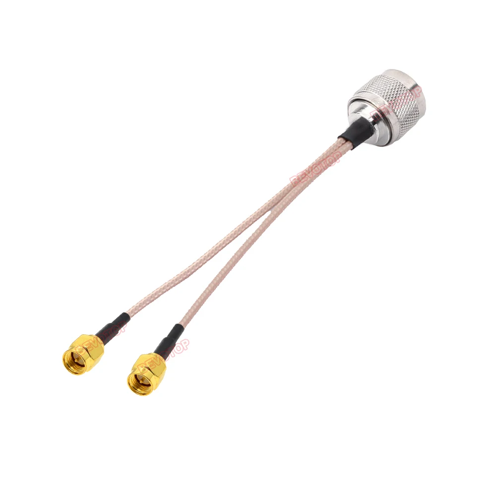 N Splitter Pigtail N Male to 2 x SMA Female Jack 4G LTE Antenna Adapter Splitter Combiner RG316 RF Coax Extension Cable 15CM 6