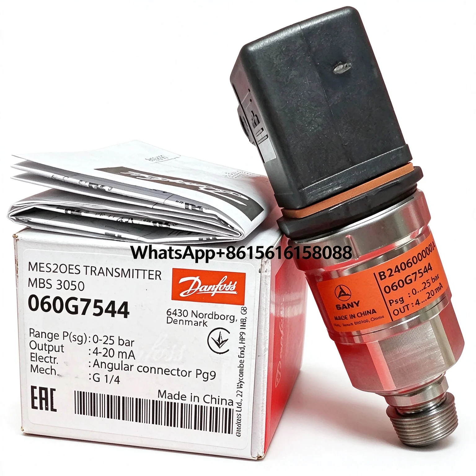 MBS3050 060G7544  060G7545 060G6221  060G6222 B240600000249  B240600000248 Danfoss Pressure Sensor