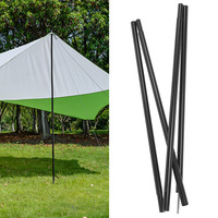 2m Folding Tent Rod Retractable Canopy Pole High Strength Iron Tent Support Rod Camping Supplies