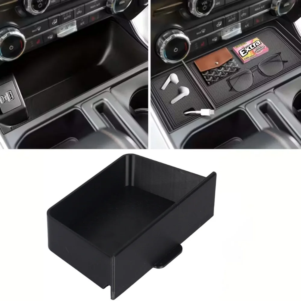 

For VW Transporter T6 Cubby Drawer ABS Central Armrest Storage Box Organizer Tray Multi-Functional Dash Centre Drawer