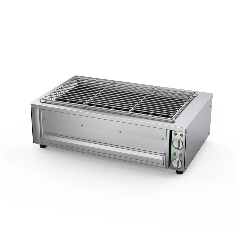 

Smokeless electric barbecue grill Special machine for commercial roasting oysters Skewer BBQ machine Night market stall