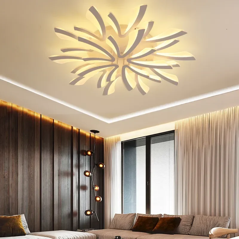 

Acrylic LED Ceiling Chandelier with Remote Control for Kitchen Bedroom Dining Room Foyer Villa Restaurant Bar Indoor Home Lamps