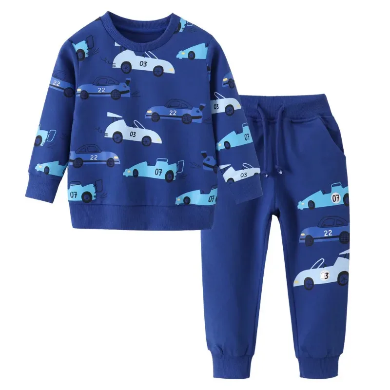 

Children's cartoon printed sweatshirt pants set boys 2PCS set autumn clothes versatile outerwear pullover children's clothing