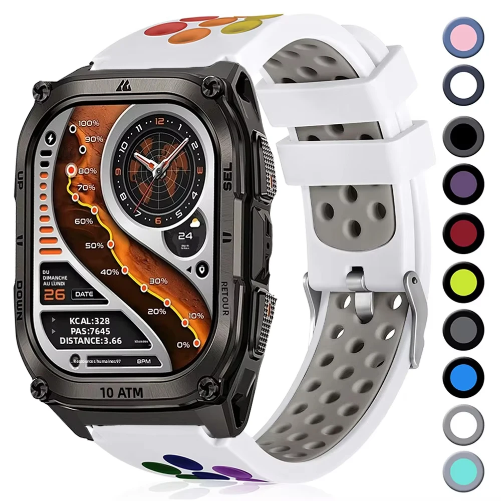 Correa de silicona transpirable de 22mm para KOSPET TANK M4 T4/TANK M2 T2 M3 T3/M3 Ultra pulsera deportiva Correa para KOSPET MAGIC P10 R10 ORB