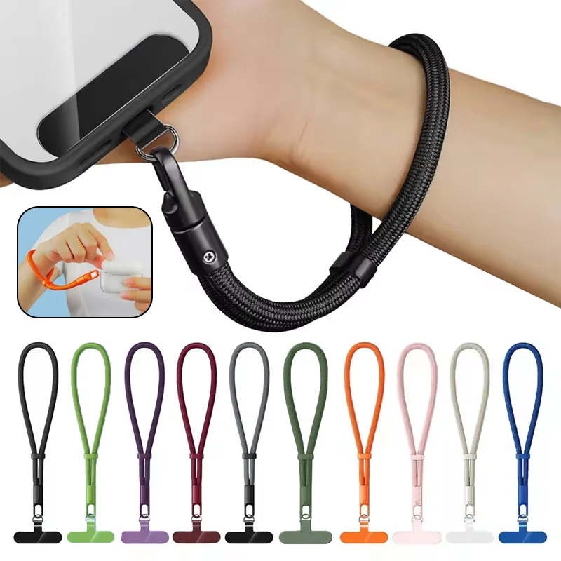 1/2pcs 360°adjustable mobile phone lanyard with hanging chain link and self-locking anti fall design,suitable for all phone case