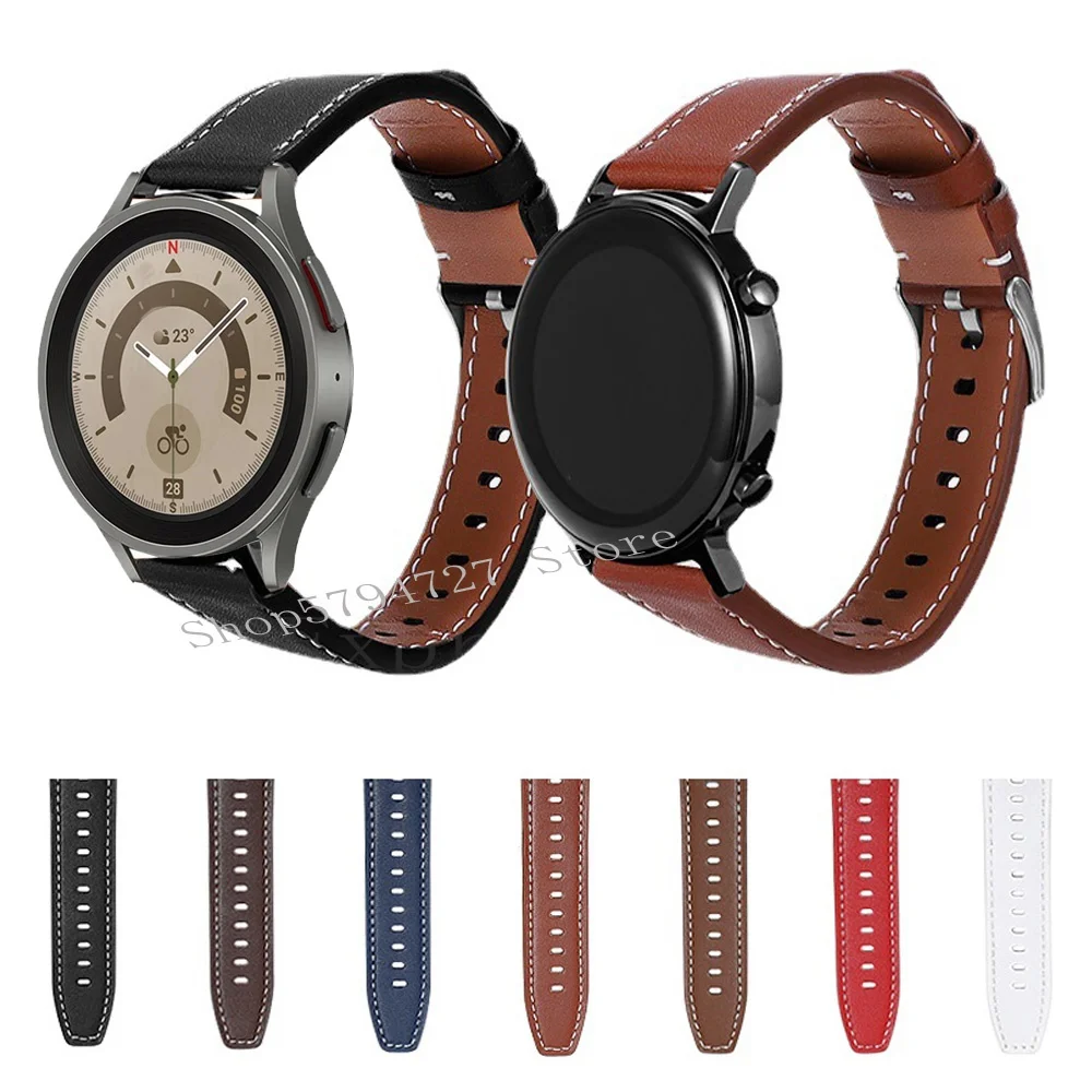 

20mm 22mm Band for Samsung Galaxy Watch 5 Pro Strap 45mm active 2 Gear S3 Bracelet Leather Loop Correa Galaxy watch 4 44mm 40mm