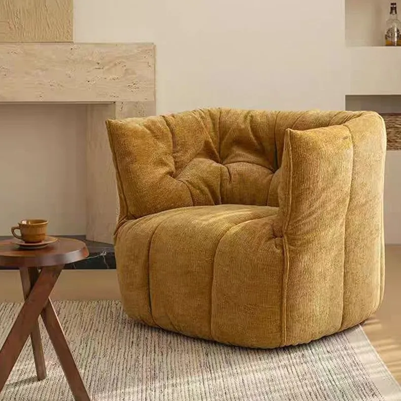 Briquandine Bedroom Living Room Soft Comfortable Lazy Sofa Chair Modern Fabric Leisure Chair Bean Bag Sofa