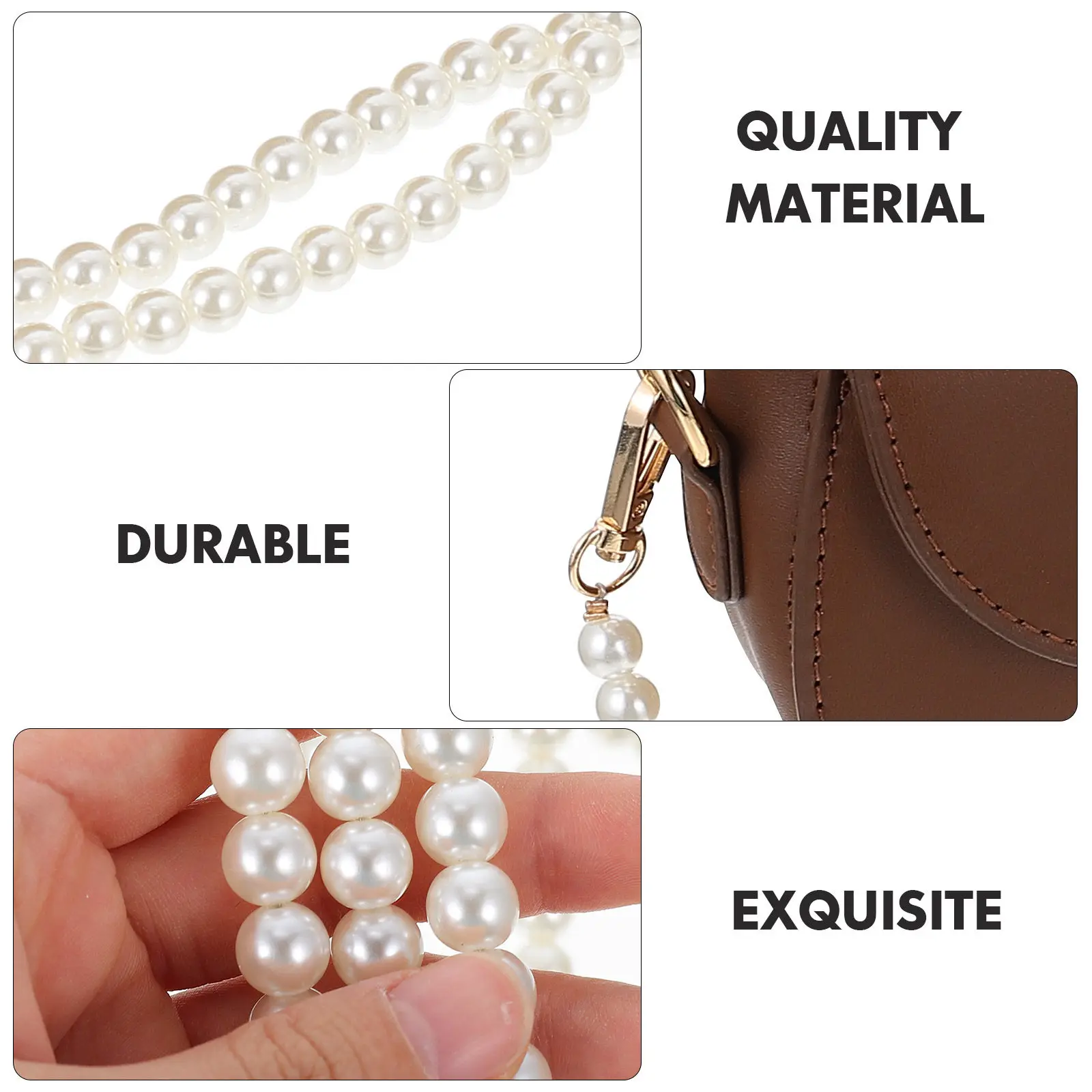 

2 шт. Жемчужные цепочки для сумок, тонкие ремешки, аксессуары для сумок через плечо, декоративные цепочки для сумок, цепочки для самостоятельного изготовления, подарок для рукоделия