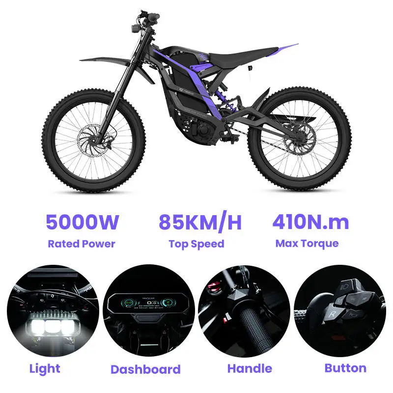 New Bike Fast Mountain Electric Bike 72v Powerful Motorbike Adult Electric Off-road E Moto Motorcycle Dirt Bike