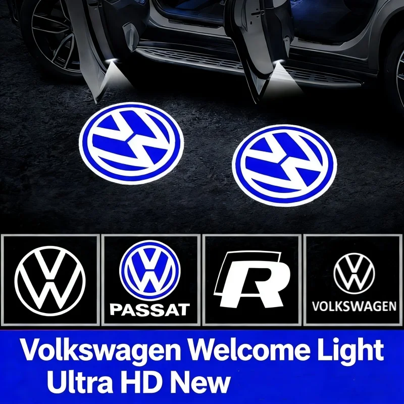 

2PCS Led Welcome Light Car Door Projector Lamps for VW Golf 5 6 7 GTI GTD GTE Tiguan Arteon BORA Passat EOS Touareg Car Goods