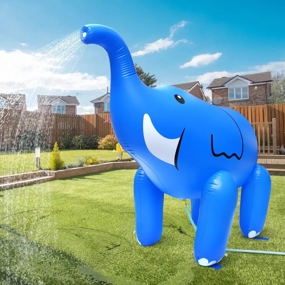 Água inflável elefante arco-íris dinossauro arco crianças ao ar livre jogando brinquedos piscina