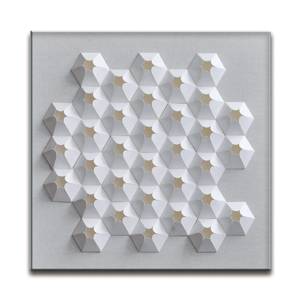 

Изготовленная на заказ абстрактная сотовая мозаика 3D бумажный художественный декор стены для гостиничного номера