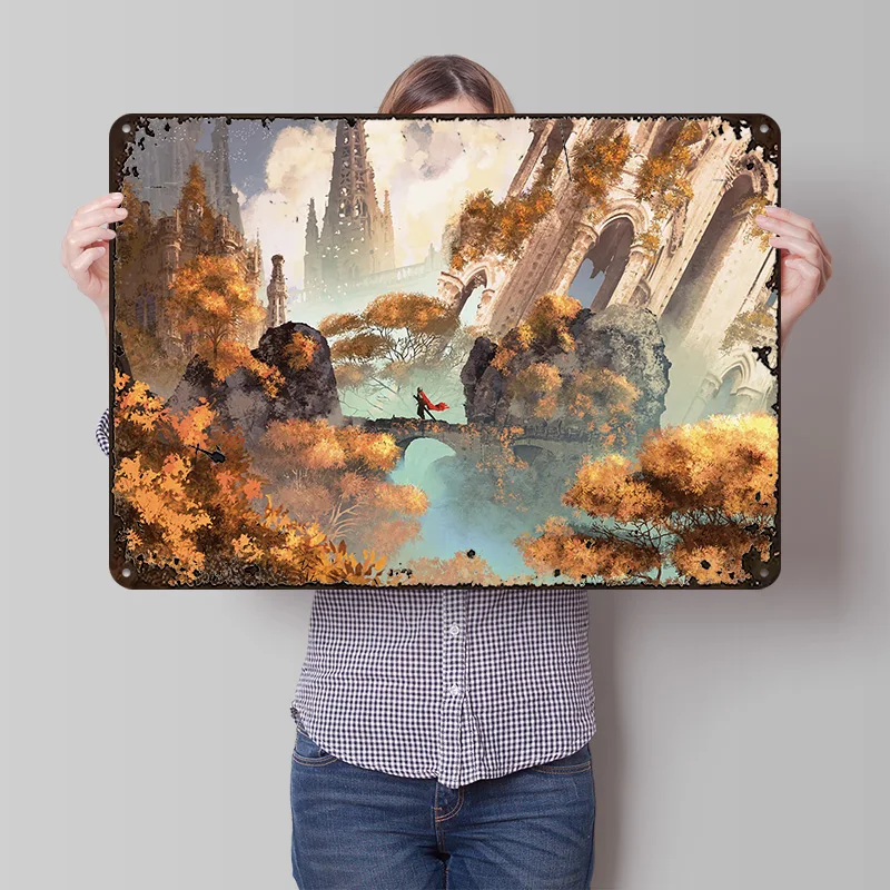 Forgotten Garden Tin Poster Customized Wall Art Retro Vintage Metal Signs for Fans Room Modern Home Decoration Luxury Wand Deko