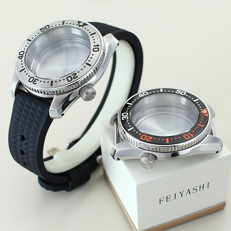 42mm Hochwertiges Uhrengehäuse Armband Saphir für NH35 NH36 NH34/38 Uhrwerk 28,5mmZifferblatt Modifizierte Teile Stahlschlaufe Lünette Einsatz Rin