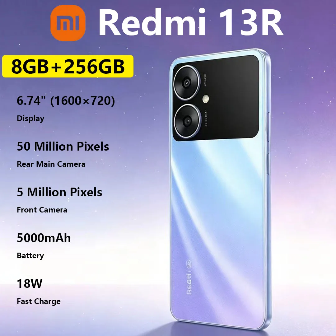 Xiaomi Redmi 13R Mobile Phone 6.74-inch 90Hz High Refresh Screen 5000mAh‌ Battery 50MP Dual Camera Camera and Game Smartphone