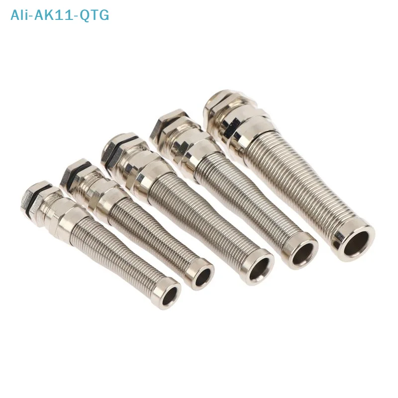 NEW IP68 Electrical Waterproof Strain Relief Anti-Bending Nickel-Plated Brass Cable Gland Connector Nylon Metal Cord Grips