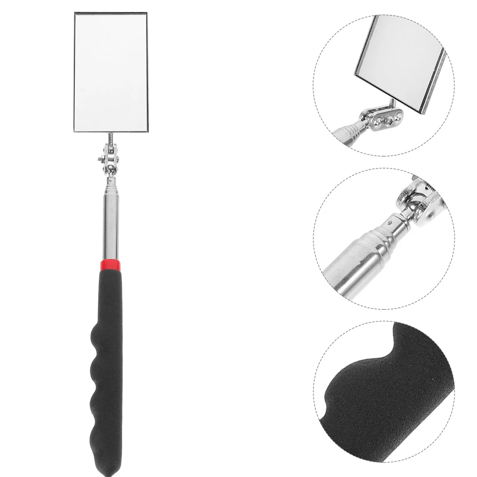 

Inspection Mirror Flexible Telescoping Adjustable Extendable Plastic Mechanic Tool for Auto Vehicle Inspection Clear Viewing