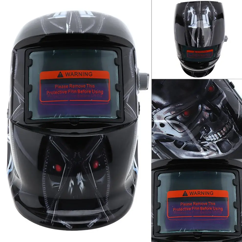 Solar Automatic Welding Helmet Auto Darkening Electrical Weld Mask Head-Mounted Goggles Light Filter Protective Welding Cap