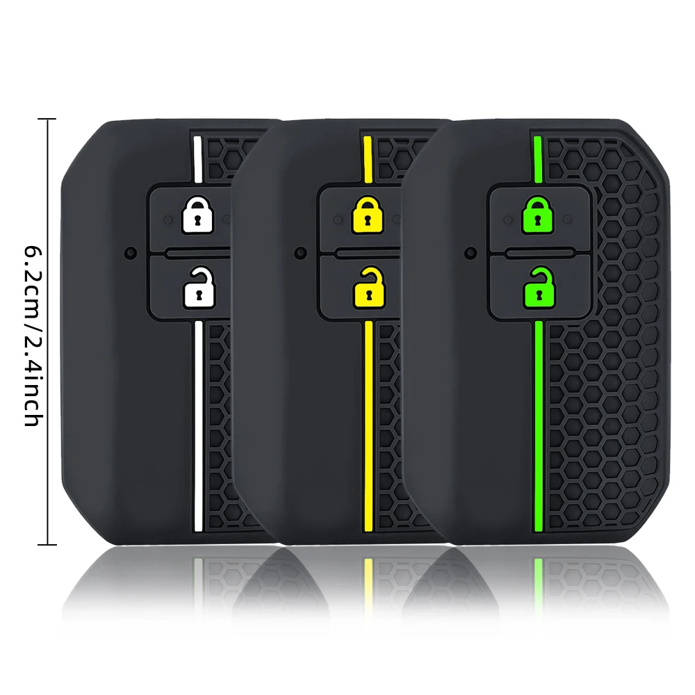 2 Buttons Silicone Car Key Case Cover For Suzuki Swift Wagon R Jimny Sierra Spacia Ertiga Auto Key Fob Shell Protect Accessories