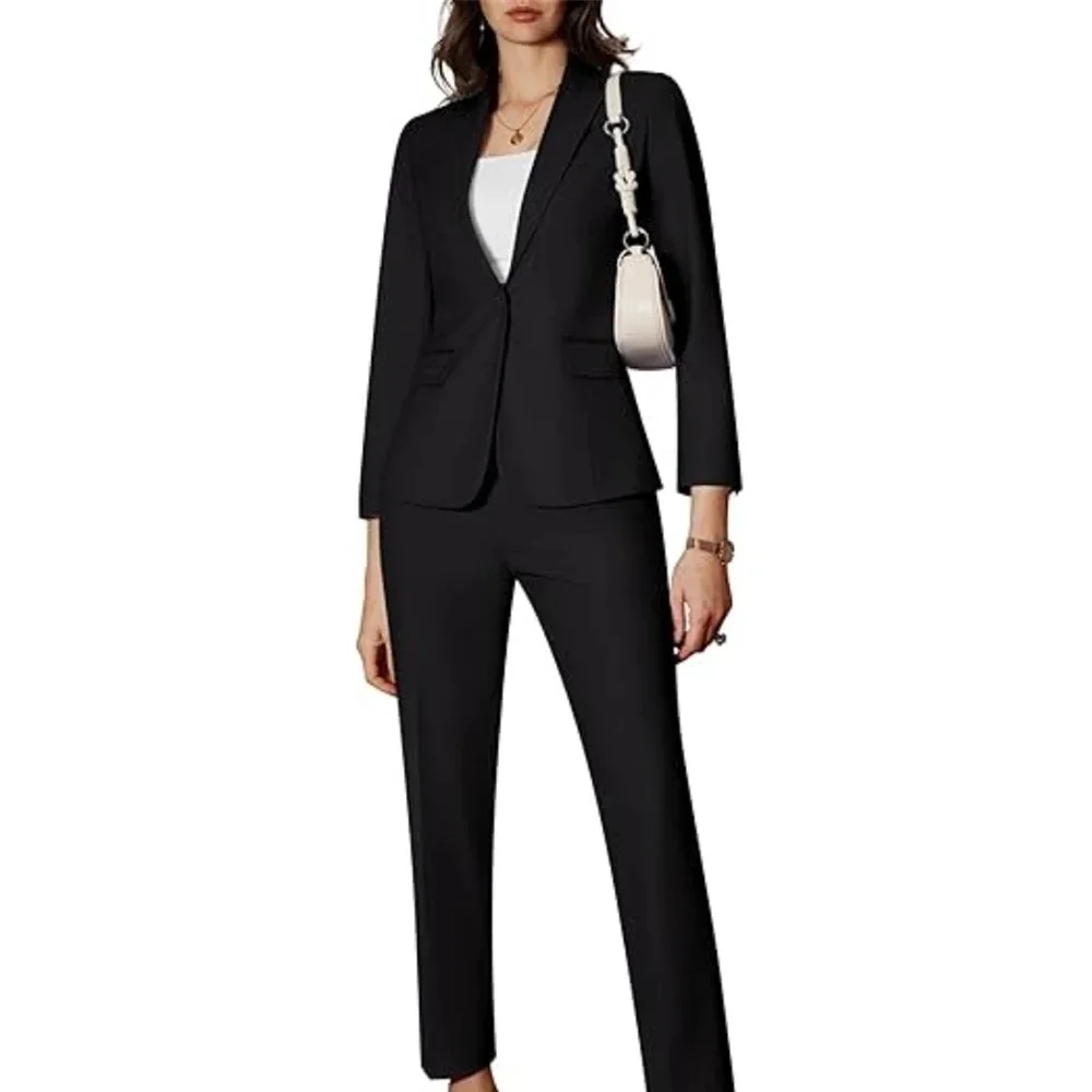 Abito da donna verde di lusso Giacca da 2 pezzi Pantaloni monopetto con risvolto a punta Abbigliamento femminile Adatto da smoking da sposa Set giacca sottile