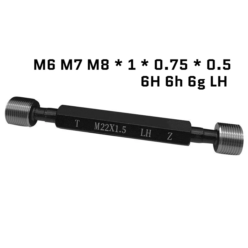 Metric Thread Left Ring Gauge Plug Gauge M6 M7 M8 * 1 * 0.75 * 0.5 6H 6h 6g LH Left Tooth Pass Gauges GO & NOGO