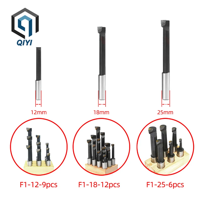 F1 Boring Hole Tungsten Carbide Bar Boring Head MT2 MT3 MT4 R8 BT NT Boring Bar Set Boring Device F1 Boring Tool Boring Bar Set