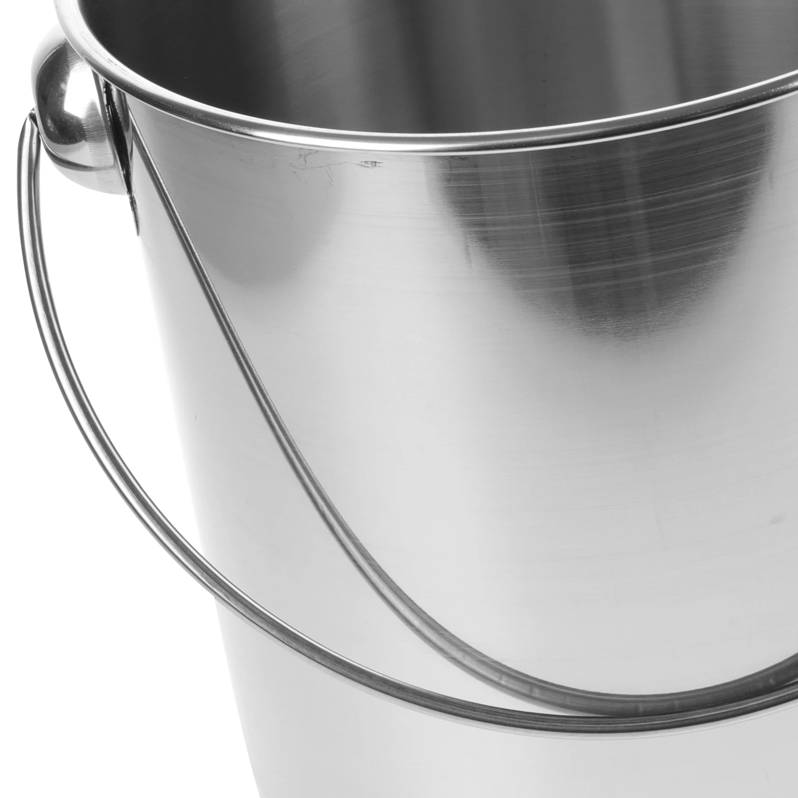 

Stainless Steel Bucket with Handle Strong Liquid Food Storage Jar for Dairy Soybeans Coarse Cereals Tea Coffee