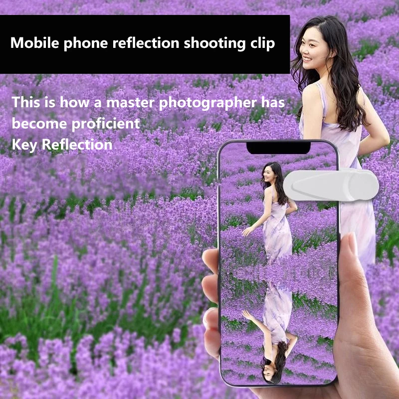 Cell Phone Camera Mirror Reflection HD Lens Selfie Reflector Mirrors Universal Phone Reflection Clip Rear Outdoor Lens