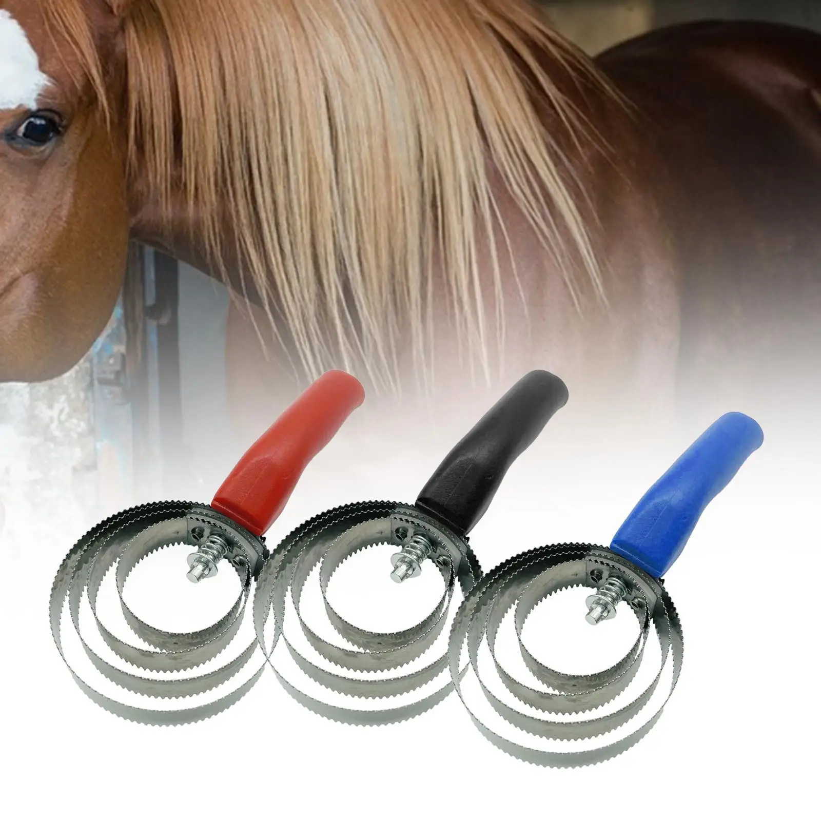 Peine de curry de 4 anillos, práctica herramienta para quitar caballos para ganado, vaca, oveja