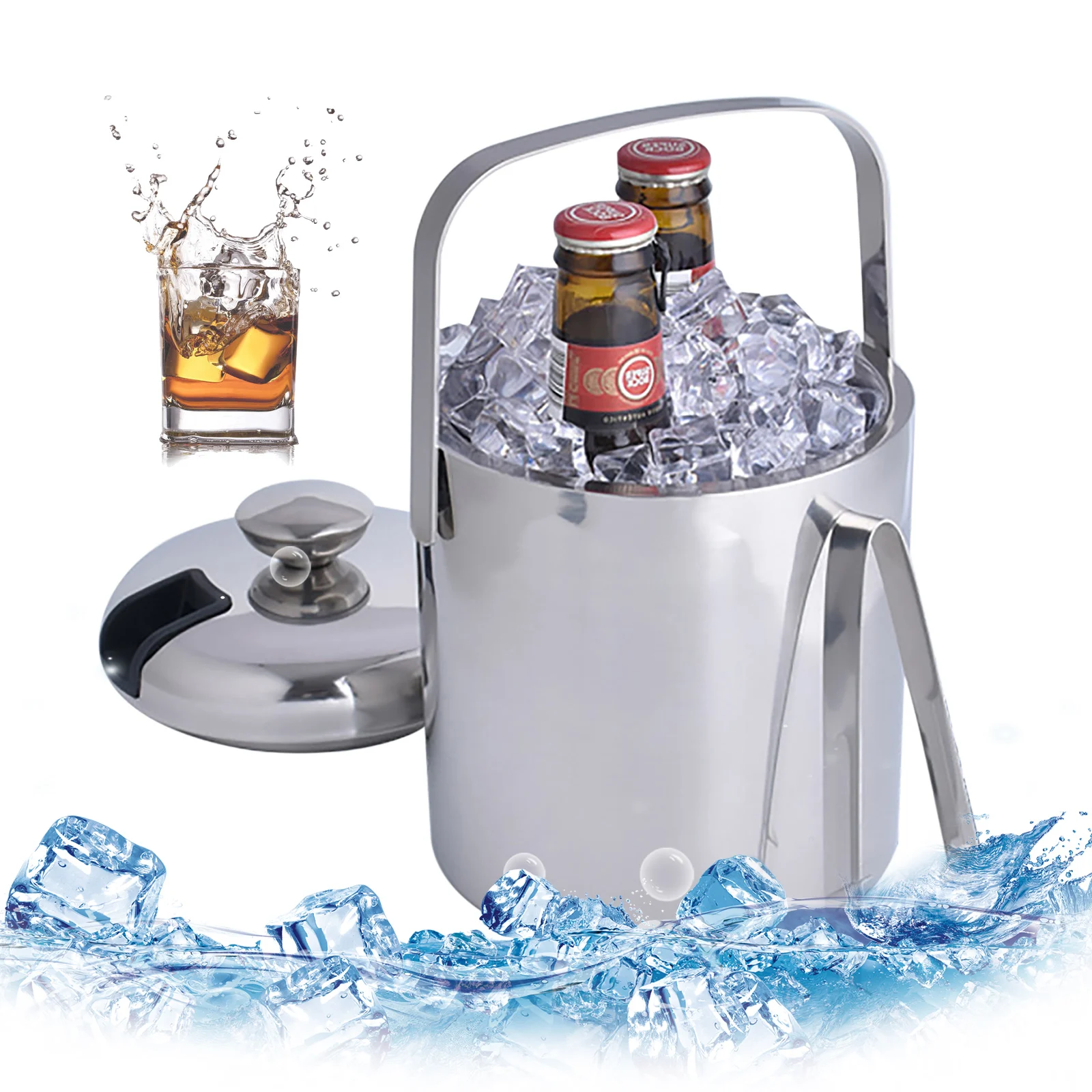 1,3L Dubbelwandige Geïsoleerde - Ice Bucket Silver recensie en prijs