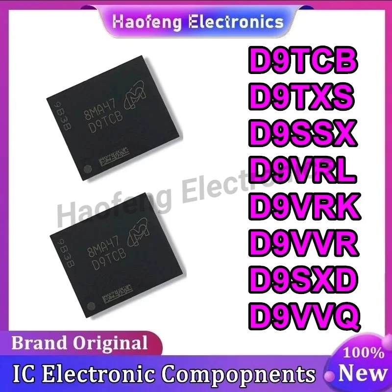 1PCS New Original D9TCB D9VVQ D9SXD D9VVR D9SSX D9VRL D9VRK D9TXS BGA DDR5 video memory particles chip In Stock