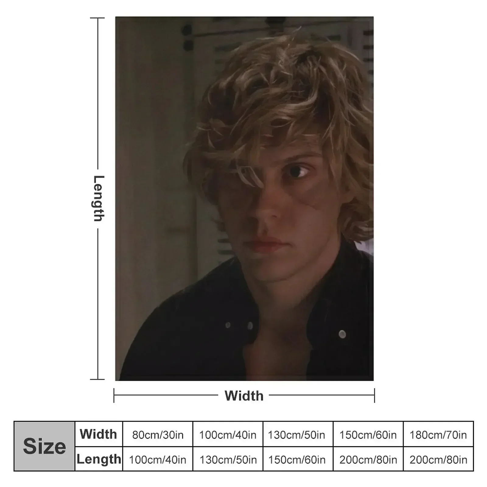 Evan Peters Throw Blanket Soft Big Soft Plush Plaid Loose Sofa Throw for sofa Hairys Blankets