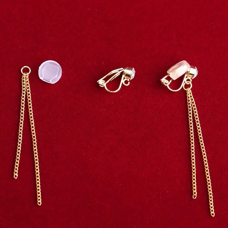 20Pcs Clip-on Earring Converter with Easy Open Loop No Pierce Ear Jewelry Making Dropshipping