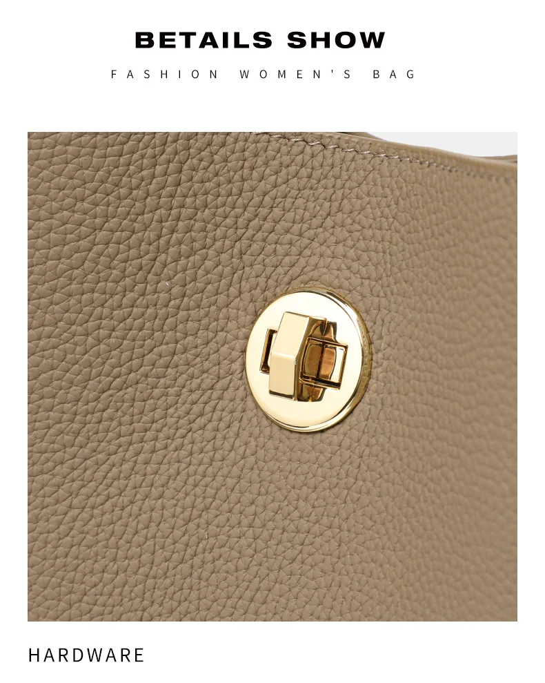 Elegante Retro-Handtasche aus hochwertigem Rindsleder mit mehrschichtigem Schultergurt und Verschluss, Umhängetasche für Damen – Detail 13