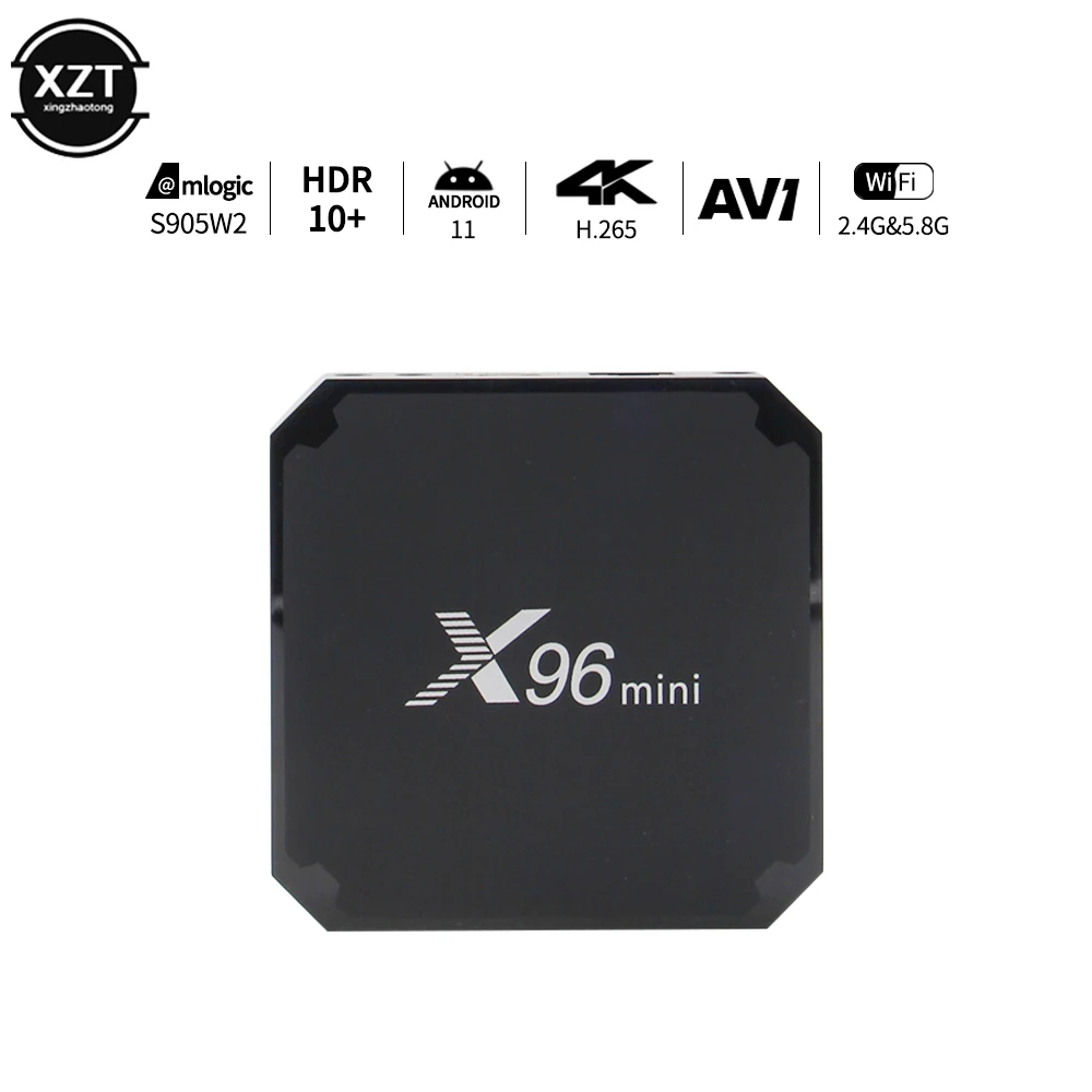 

X96 mini forAndroid 11 New Version Smart TV BOX X96 mini S905L Quad Core support 2.4G 5.8G Wireless WIFI media box Set-Top Box