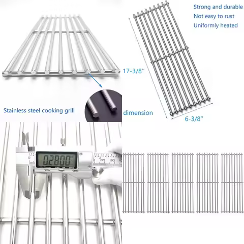 5 Grid Stainless Steel Grates for Gas Grills - Fits Models 540,590, 590-S, 6133-84, 6133-87, 6130-54, 6130-57, 7130-64, 7133-64,