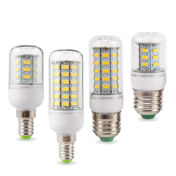 E27 E14 LED ampoule maïs 72LED s SMD 5730 220V Lampada lampe à LED lustre bougie lumière LED Bombilla