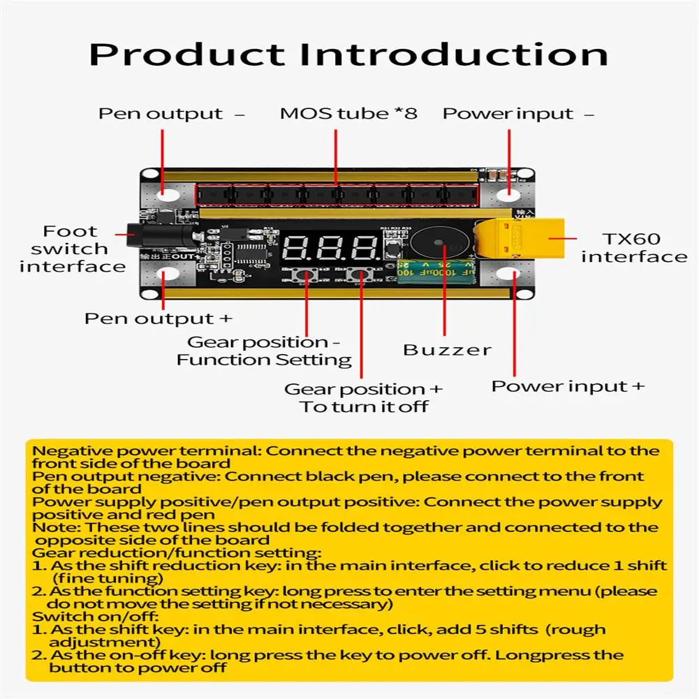 12v Spot Welding Machine Control Board Set Handheld Portable 18650 Lithium Battery Spot Welder Diy Accessories