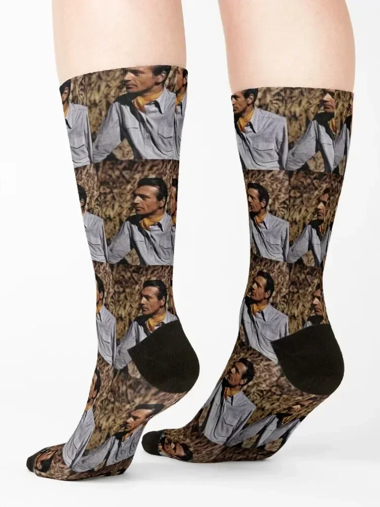 Gary Cooper Rare True Color Image 1941 ถุงเท้า cool Non-slip gift Designer Man Socks Women's