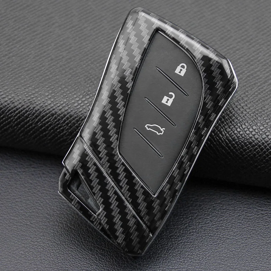 Carbon Fiber Car Key Fob Case Cover Keychain For Lexus NX RX UX TX GX ES LS RZ LC LX LBX 200 250 300 350 450 500 550