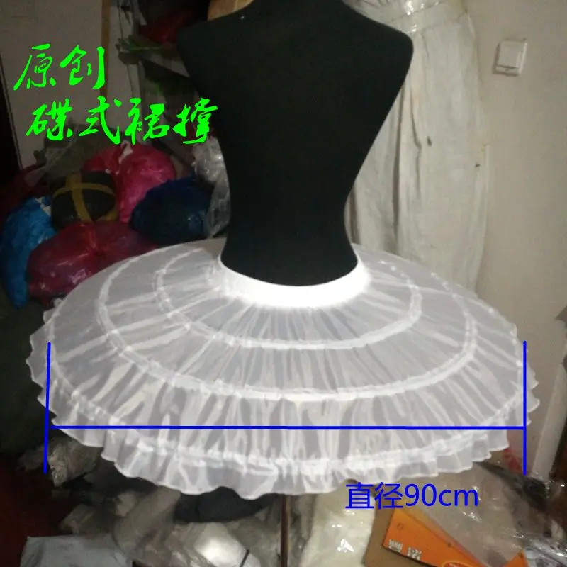 Petticoat Meisje 3 Lagen Hopless Drie Lagen Netto Witte Baljurk Bloem Meisje Jurk Crinoline Voor Bruiloft Feest Onderrok