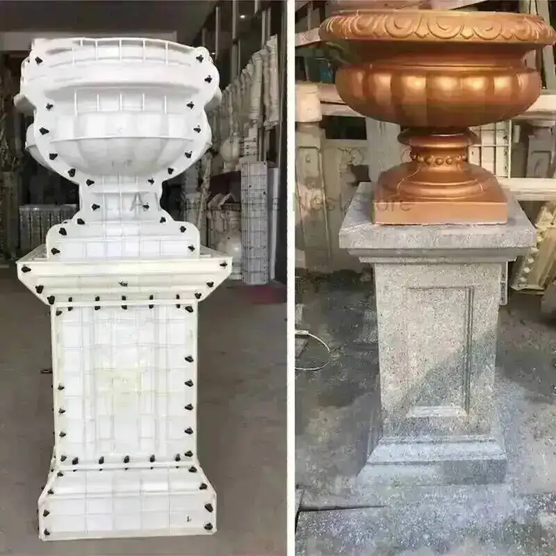 Household Column Gates Roman Guardrail Balcony Mould Garden Buildings Supplies European Style Courtyard Patio Flowerpot Mold G