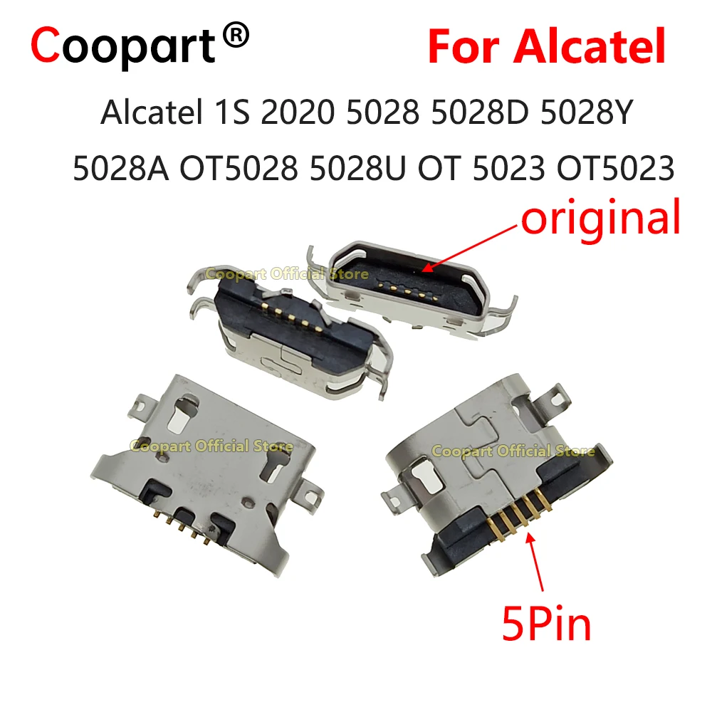 5-100Pcs Usb Charger Charging Port Plug Dock Connector For Alcatel 1S 2020 5028 5028D 5028Y 5028A OT5028 5028U OT 5023 OT5023