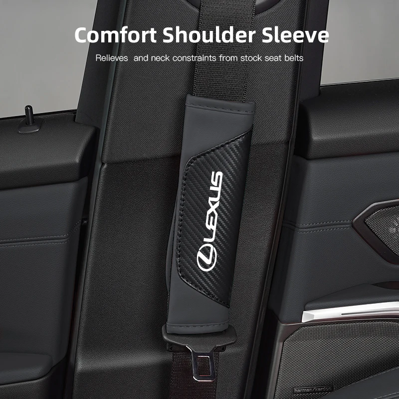 2 قطعة حزام مقعد السيارة يغطي الكتف حماية الوسادة اكسسوارات لكزس F SPORT ES RX NX LS UX LM LX GX LC RZ IS CT GS RC HS SC #1